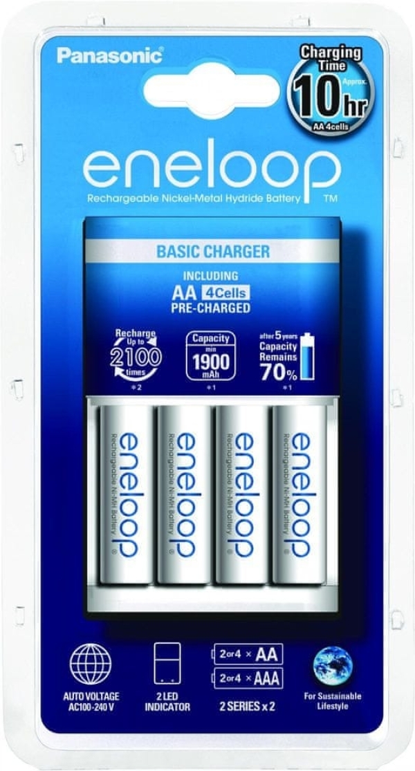 Panasonic polnilnik baterij Eneloop BBQ-CC51E + 4X AA 1900mAh
