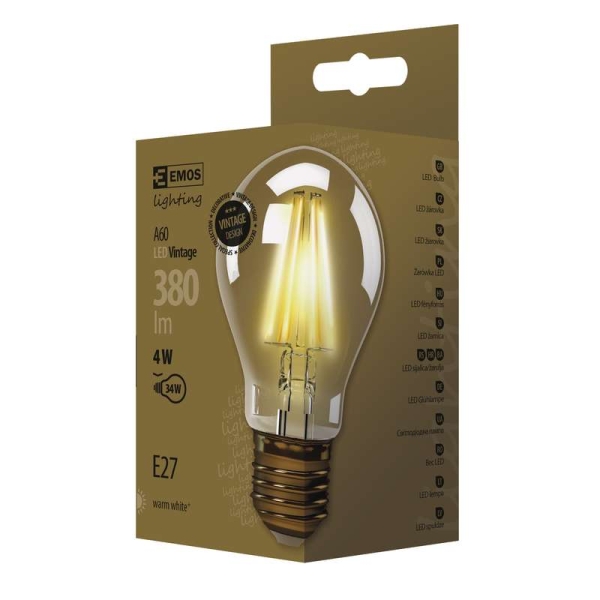 ŽARNICA LED A60 VINTAGE 4W E-27 EMOS
