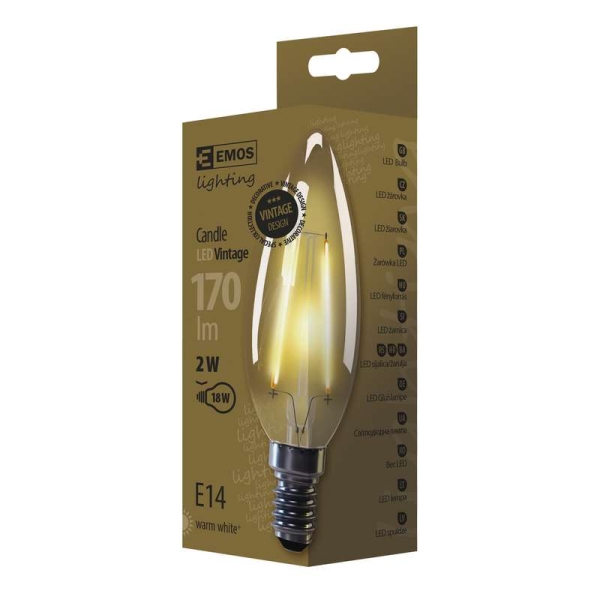 ŽARNICA LED SVEČA 2W E-14 VINTAGE 