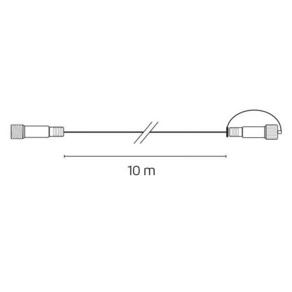 Podaljšek za LED povezovalne nize Klasik, 10 m, črn