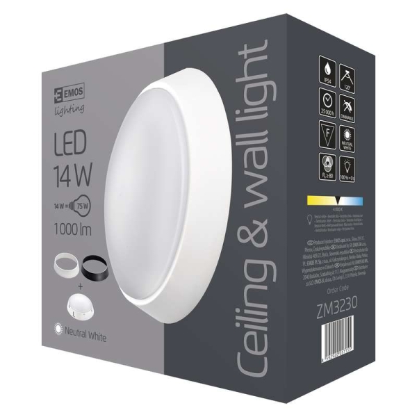 Exclusive LED svetilo nadometno okroglo 14W NW 4000K EMOS