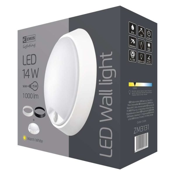 SVETILKA SENZORSKA LED ZM3131 NO WW 3000K IP54