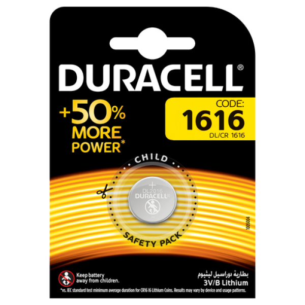 Baterija Duracell DL/CR 1616