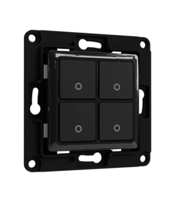 Shelly Wall Switch with 4 Buttons Black