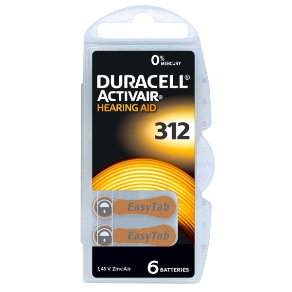 Baterije za slušne aparate Duracell 312