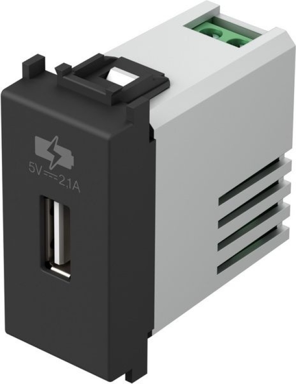 Polnilnik USB 5V 2.1A MODUL črni