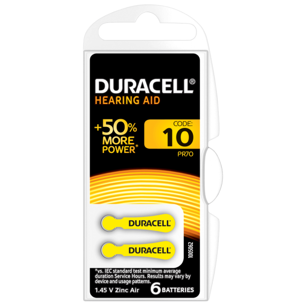 Baterije za slušne aparate Duracell 10