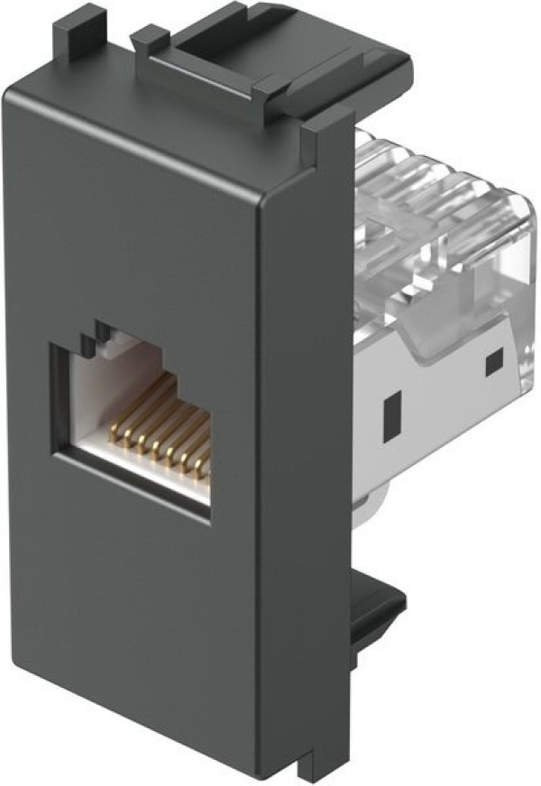 Vtičnica CAT5e KS RJ45 8/8 MODUL antracit