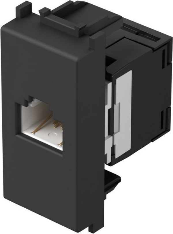 Vtičnica CAT6 SCH KS RJ45 8/8 MODUL črna