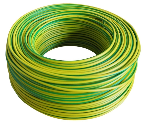 Trda žica HO7V-U 1.5 mm, rumeno-zelena