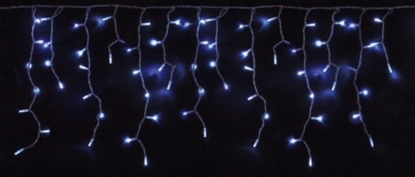 NOVOLETNE LUČKE Ledene sveče 200 LED, z 20 flash LED, hladno bele LED srebrna žica, 5 x 0.6 m