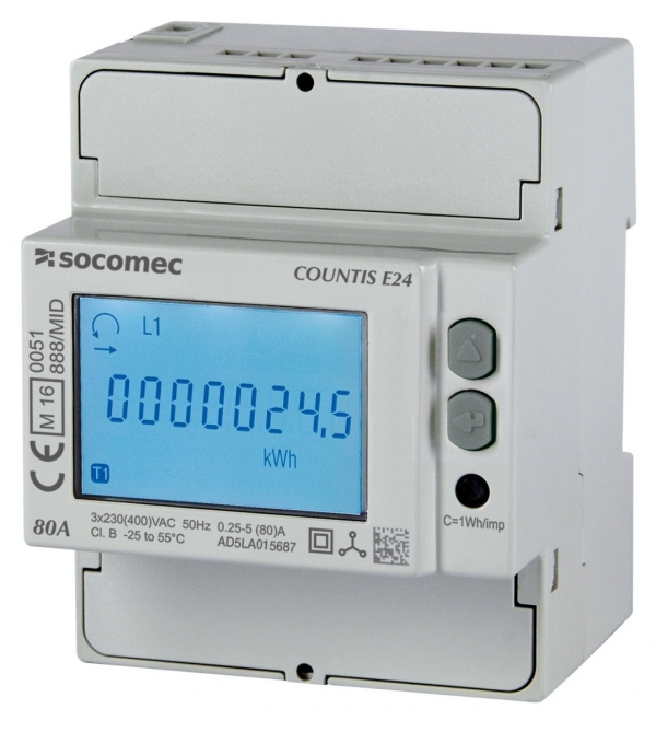 Števec trifazni za letev 2T 80A SOCOMEC 48503062